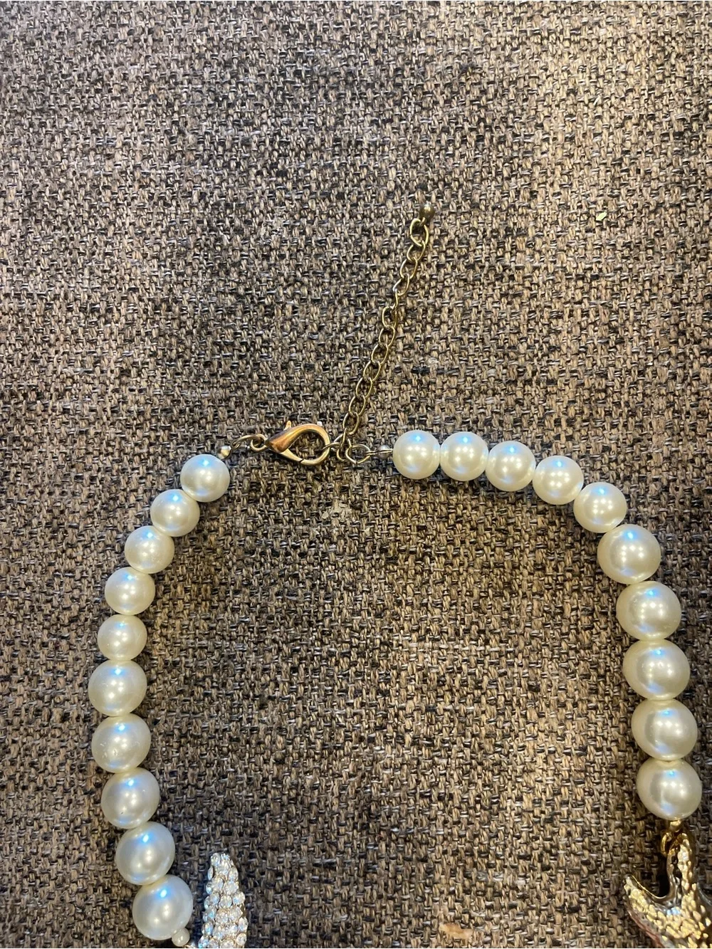 Statement Peach Beaded Necklace & Earring Set with Pearl Accents